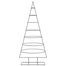 Berkfield Home Metal Christmas Tree for Decoration Black 180 cm - thumbnail 3