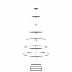 Berkfield Home Metal Christmas Tree for Decoration Black 180 cm - thumbnail 4