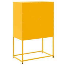 Berkfield Home Highboard Mustard Yellow 68.5x38.5x107 cm Steel - thumbnail 8