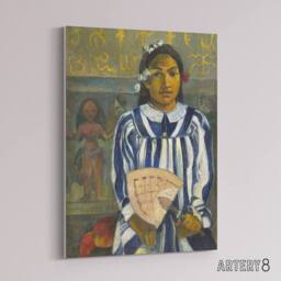 "Artery8 The Ancestors of Tehamana Paul Gauguin Canvas Wall Art Print - Size: W18"" x H24""" - thumbnail 2