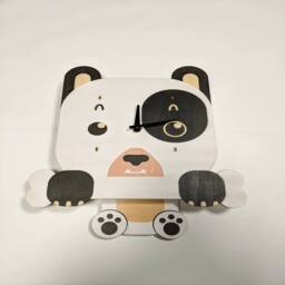 Hinsinc Hand Crafted Wooden Swinging Dog Wall Clock - thumbnail 3