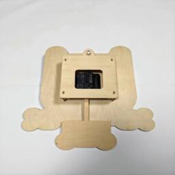 Hinsinc Hand Crafted Wooden Swinging Dog Wall Clock - thumbnail 2