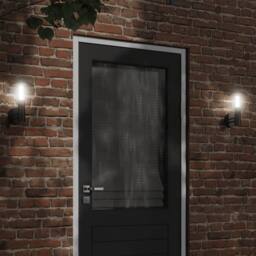 Berkfield Home Outdoor Wall Light Black Stainless Steel - thumbnail 2