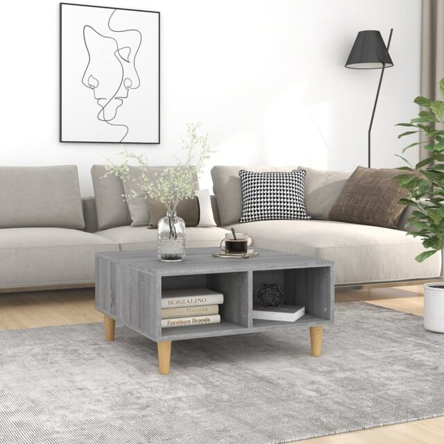 Berkfield Home Coffee Table Grey Sonoma 60x60x30 cm Engineered Wood - Size: 60 x 60 x 30 cm - image 1