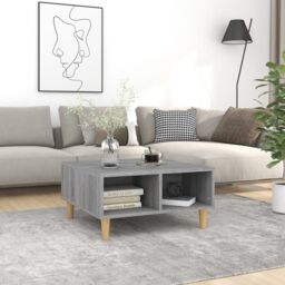 Berkfield Home Coffee Table Grey Sonoma 60x60x30 cm Engineered Wood - Size: 60 x 60 x 30 cm - thumbnail 1