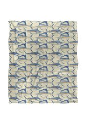 JQ Licensing Billfish Fishing Pattern 2 Silky Touch Super Soft Throw Blanket 152 X 127 cm in White - thumbnail 1