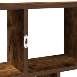 Berkfield Home Wall Cube Shelf 12 Compartments Smoked Oak Engineered Wood in Brown - thumbnail 8