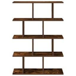 Berkfield Home Wall Cube Shelf 12 Compartments Smoked Oak Engineered Wood in Brown - thumbnail 4
