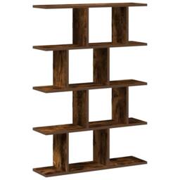 Berkfield Home Wall Cube Shelf 12 Compartments Smoked Oak Engineered Wood in Brown - thumbnail 3
