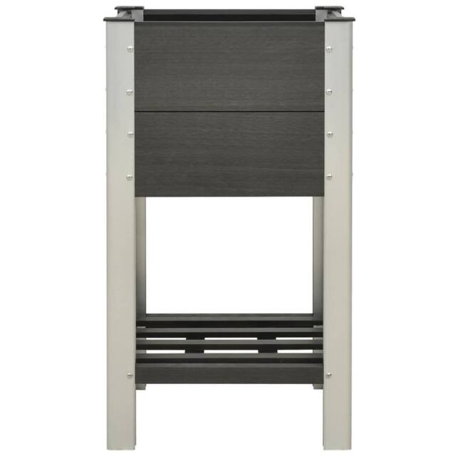 Berkfield Home Garden Raised Bed with Shelf 50x50x90 cm WPC Grey - Size: 50 x 50 x 90 cm - image 1