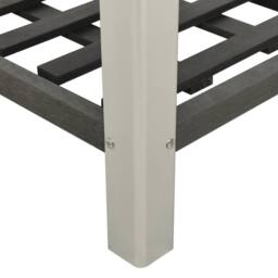 Berkfield Home Garden Raised Bed with Shelf 50x50x90 cm WPC Grey - Size: 50 x 50 x 90 cm - thumbnail 4