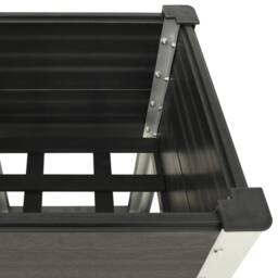 Berkfield Home Garden Raised Bed with Shelf 50x50x90 cm WPC Grey - Size: 50 x 50 x 90 cm - thumbnail 3