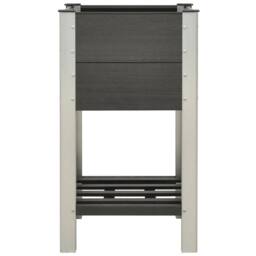 Berkfield Home Garden Raised Bed with Shelf 50x50x90 cm WPC Grey - Size: 50 x 50 x 90 cm - thumbnail 1