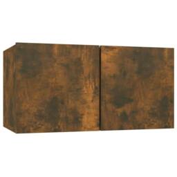 Berkfield Home Classic 4 Piece TV Cabinet Set Smoked Oak Engineered Wood in Brown - thumbnail 5