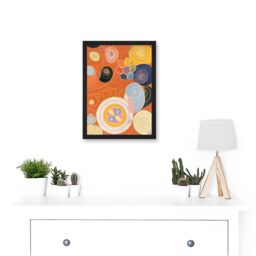 Artery8 Modern Hilma Af Klint Abstract Painting A4 Artwork Framed Wall Art Print in Black - thumbnail 2
