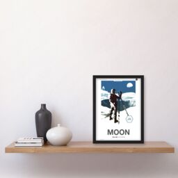 Artery8 NASA Modern Explorers Explore Moon to Mars Lunar Architect Artemis Poster Artwork Framed Wall Art Print A4 in Black - thumbnail 2