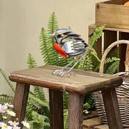 SPETLEK Robin Bird Art Sculpture Outdoor in Silver - thumbnail 3