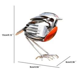 SPETLEK Robin Bird Art Sculpture Outdoor in Silver - thumbnail 2