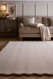 Origins Scalloped Elsie Natural/Brown in Natural - Size: 120 cm x 170 cm - thumbnail 1