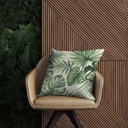 Warren Reed - Designer Exotic Palm Leaves Outdoor Cushion in Green - Size: 60 cm x 60 cm - thumbnail 2