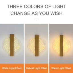 COMELY 12W Indoor Wall Lights, Modern Gold Wall Lights, 3000K/4500K/6500K - thumbnail 8