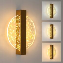 COMELY 12W Indoor Wall Lights, Modern Gold Wall Lights, 3000K/4500K/6500K - thumbnail 1