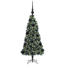 Berkfield Home Artificial Pre-lit Christmas Tree with Ball Set Green 120 cm - thumbnail 3