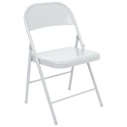 Harbour Housewares Metal Folding Chair - Pack of 1 in White