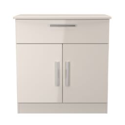 Ready Assembled 2 U Windsor 1 Drawer 2 Door Sideboard (Ready Assembled) in Taupe - thumbnail 1