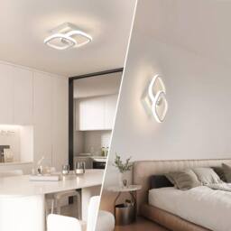 Goeco Pack of 2, LED Ceiling Lights Modern, 24W, Square, 4500K, White, 24cm in White - thumbnail 4