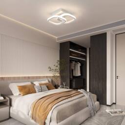 Goeco Pack of 2, LED Ceiling Lights Modern, 24W, Square, 4500K, White, 24cm in White - thumbnail 2