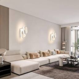 Goeco Pack of 2, LED Ceiling Lights Modern, 24W, Square, 4500K, White, 24cm in White - thumbnail 7