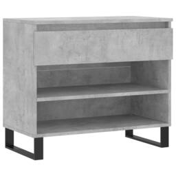 Berkfield Home Shoe Cabinet Concrete Grey 70x36x60 cm Engineered Wood - Size: 70 x 36 x 60 cm - thumbnail 3