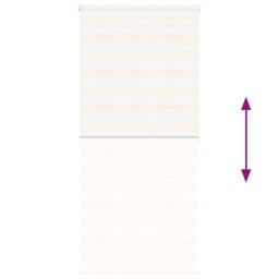 Berkfield Home Zebra Blind Marble Beige 100x200 cm Fabric Width 95.9 cm Polyester - thumbnail 5