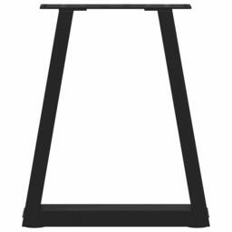 Berkfield Home Dining Table Legs V-Shape 2 pcs Black 38x(42-43.3) cm Steel - thumbnail 5