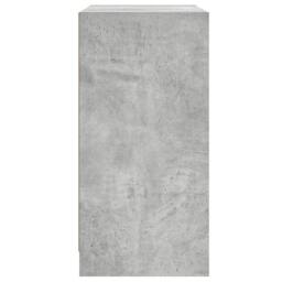 Berkfield Home Side Cabinet with Glass Doors Concrete Grey 68x37x75.5 cm - thumbnail 7