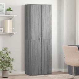 Berkfield Home Highboard Grey Sonoma 60x35x180 cm Engineered Wood - Size: 60 x 35 x 180 cm - thumbnail 1