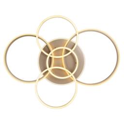 Netlighting Lorelei Semi Flush Ceiling Light Matt Champagne LED 3000K in Beige - thumbnail 4