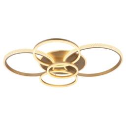 Netlighting Lorelei Semi Flush Ceiling Light Matt Champagne LED 3000K in Beige - thumbnail 1