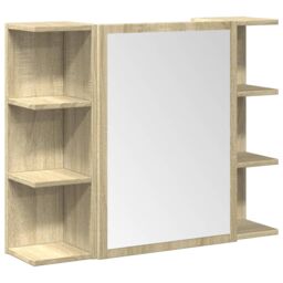 Berkfield Home 3 Piece Bathroom Furniture set Sonoma Oak Engineered Wood in Brown - thumbnail 4