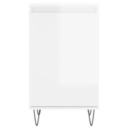 Berkfield Home Sideboards 2 pcs High Gloss White 40x35x70 cm Engineered Wood in Brown - Size: 40 x 35 x 70 cm - thumbnail 6