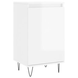 Berkfield Home Sideboards 2 pcs High Gloss White 40x35x70 cm Engineered Wood in Brown - Size: 40 x 35 x 70 cm - thumbnail 5