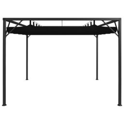 Berkfield Home Garden Gazebo with Retractable Roof Canopy 3x3 m Anthracite in Black - thumbnail 3