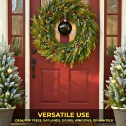 Shatchi 20cm Glossy Christmas Bauble - Premium Bauble & Home Décor Ornament in Black - Size: 20 cm - thumbnail 7