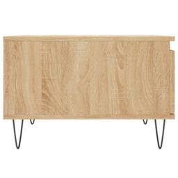 Berkfield Home Coffee Table Sonoma Oak 55x55x36.5 cm Engineered Wood in Light Brown - thumbnail 7
