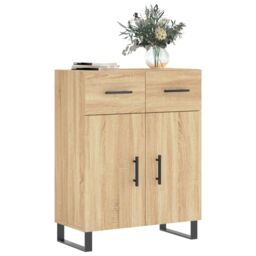 Berkfield Home Sideboard Sonoma Oak 69.5x34x90 cm Engineered Wood in Brown - thumbnail 3