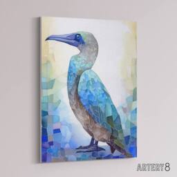"Artery8 Blue Footed Booby Bird Collage Canvas Wall Art Print - Size: W18"" x H24""" - thumbnail 2