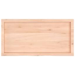 Berkfield Home Wall Shelf 100x50x(2-4) cm Untreated Solid Wood Oak in Natural - thumbnail 4