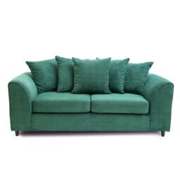 Abakus Direct Jumbo Grid 3 Seater Sofa with Cushions in Grey, Beige or Green - thumbnail 6