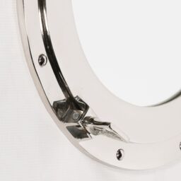 Glasstone Large Polished Port Hole Mirror in Silver - thumbnail 2
